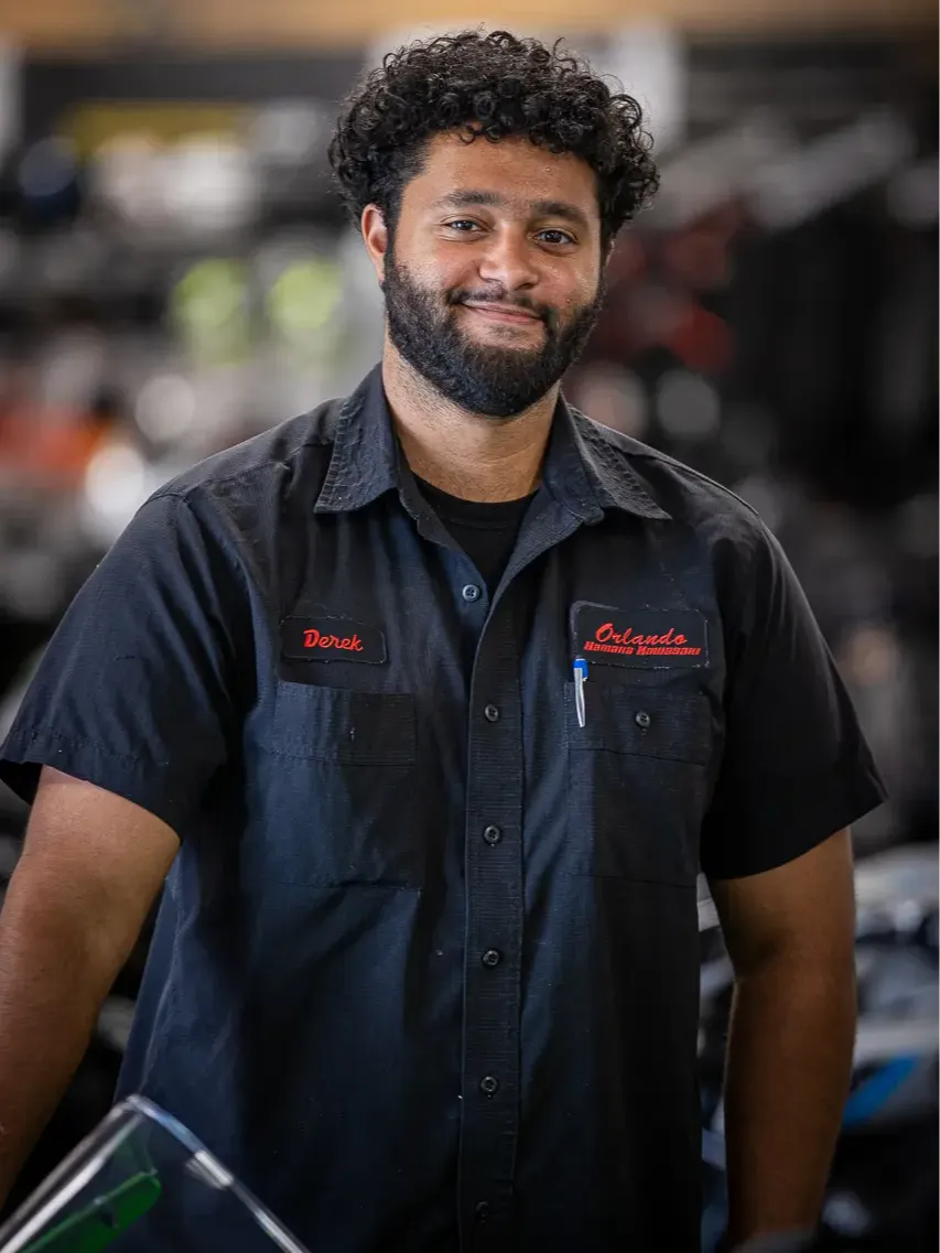 Technician Derek Otero in Service Department at RC Hill Powersports Orlando